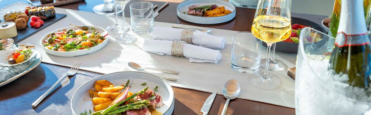 Gourmet Cuisine on Private Yacht Charters